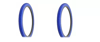 PAIR(2pcs) Bicycle Tires 26  X 2.125 Classic Diamond Tread Cruiser Bikes BLUE • $68.99