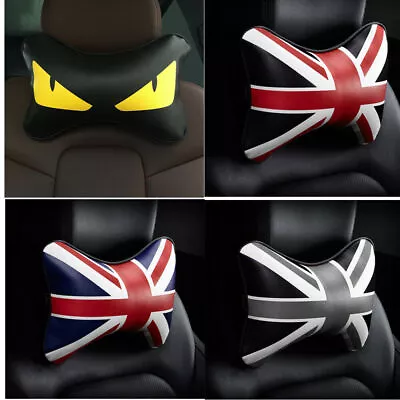 Leather Car Seat Headrest Pad Memory Foam Head Neck Cushion Auto Pillow MINI UK • £8.65