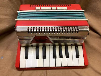 1950’s Vintage Emenee Golden Piano Accordian Working Condition • $29.99