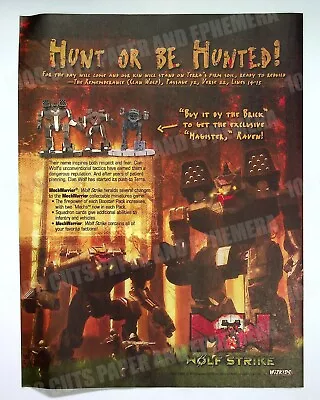 Mech Warrior Wolf Strike Wizkids Figure Game 2006 Print Magazine Ad Poster • $7.99