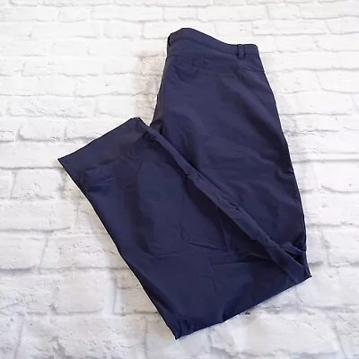 Oakley Navy Blue Flat Front Regular Fit Straight Athletic Mens Golf Pants 38x30 • $17.97
