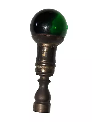 Vintage Green Glass Ball Finial • $14