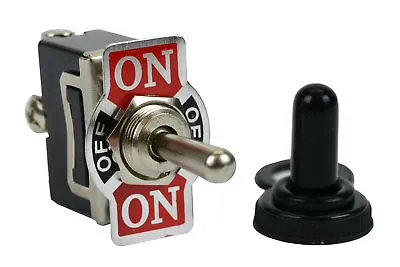 20A 125V Toggle Switch  (ON)-OFF-(ON) SPDT 3 Terminal Momentary 2 SIDE+Boot • $6.50