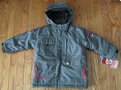 NWT Marker Boys Size 4 Gray Plaid  Duke  Waterproof Winter Snowboard/Ski Jacket • $45.88