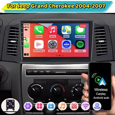 For 2004-2007 Jeep Grand Cherokee Android 13.0 Carplay Car Stereo Radio GPS Navi • $147.99
