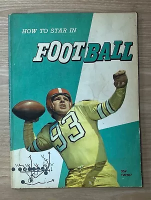 How To Star In Football By Herman L. Masin 1966 Scholastic Books Kid's Book • $10