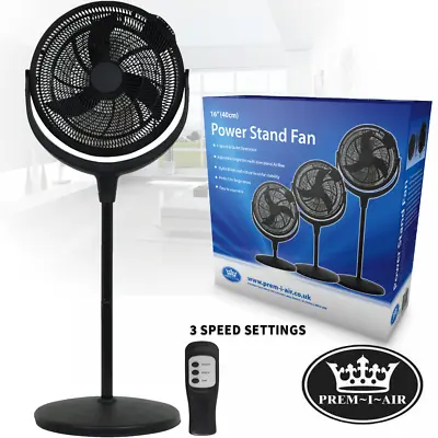 £89 • Buy 16  Pedestal Fan Large High Speed Adj Height 3 Speed Quite With Remote And Timer
