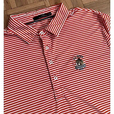 RLX Ralph Lauren US Open Oakmount 2016 Golf Polo Shirt Mens 2XL Orange Striped • $21.39