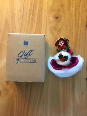 1998 Vintage Avon Christmas Ornament Victorian Ladies Winter Doll Holiday W/ Box • $12.95