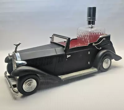 VTG Rolls Royce Convertible Car Decanter W 4Glasses Musical Plays  How Dry I Am  • $79.83