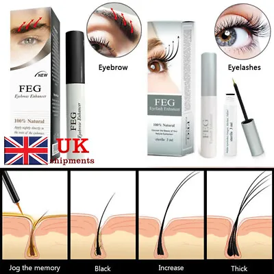 FEG Eyelashes Growth Long Eye Lash Powerful Serum Thicker Liquid Eyelash • £5.99