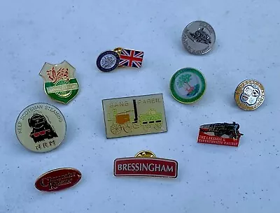 10 Vintage Enamelled Preserved Railway Lapel Badges • £20