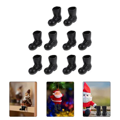 5 Pairs Miniature Santa Boots Santa Boots Decorations Santa Claus Shoes Model • $7.71