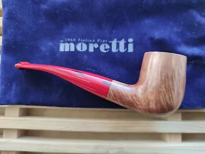 Pipe Moretti Billiard Natural Handmade Higt Grade Briar Stem Acrylic 8 Oz 155 • $200