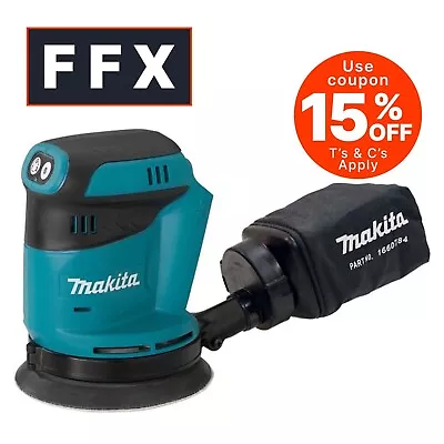 Makita DBO180Z 18v Random Orbit Disc Sander 125mm Disc Bare Unit Sanding 3 Speed • £99