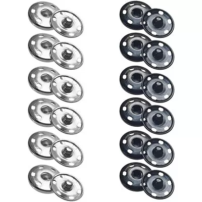 12 Sets Metal Sew On Snap Buttons 25mm Dia Snaps Fasteners Press Studs Button... • $10.69