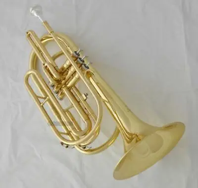 Professional Gold Marching Trombone B-Flat Horn With Case • $800