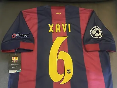 FC BARCELONA XAVI Vs JUVENTUS FINAL BERLIN 2015 SOCCER JERSEY SIZE XL USA MEXICO • $399.99