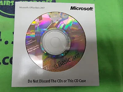 Microsoft Office Basic 2007 With Product Key - PC DVDROM • $24.99