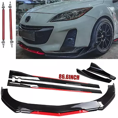 For Mazda 2 3 6 Front Bumper Lip Splitter Spoiler 86.6Side Skirt Body Kit K • $79.99