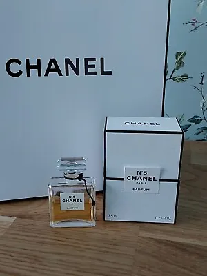 CHANEL No 5 Parfum 7.5 Ml About 50% In Bottle With Original Box & Gift Bag VGC • £42