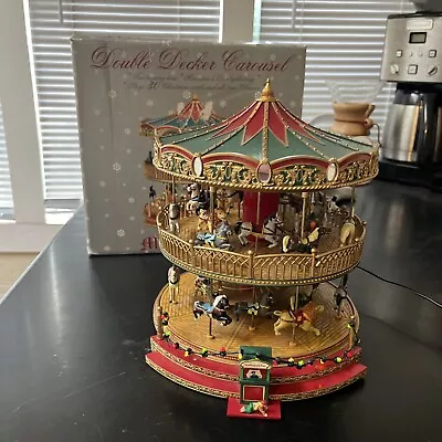 Mr. Christmas Animated Double Decker Carousel Music Lights 30 Songs Perfect Cond • $140