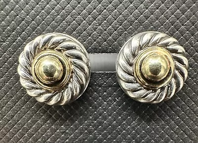 David Yurman Gold Dome Cookie Earrings 14K/925 - DY Backs • $215