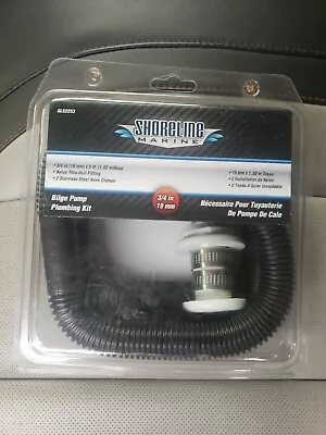 Shoreline Marine Bilge Pump Plumbing Kit With 3/4 X 5 Feet Corrugated Hose • $16.99