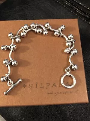 Silpada Baby DNA Interlocking Curve Bar Sterling Silver Bracelet RARE • $60