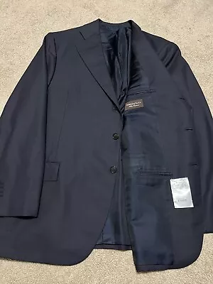 $200 • Buy CESARE ATTOLINI X DOMENICO VACCA - 48/50L - Dark Blue 130’s Wool Sport Coat