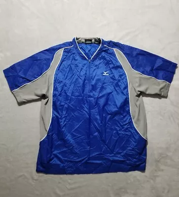 Men's Mizuno Teamwear XL Nylon Short Sleeve Quarter Zip Windbreaker • $10