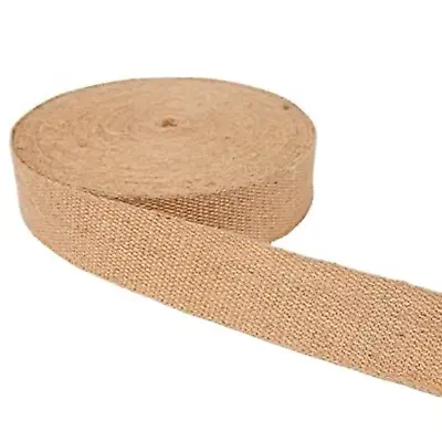 Premium Hessian Jute Upholstery Webbing Black White Plain Green Stripe Rolls • £2.16