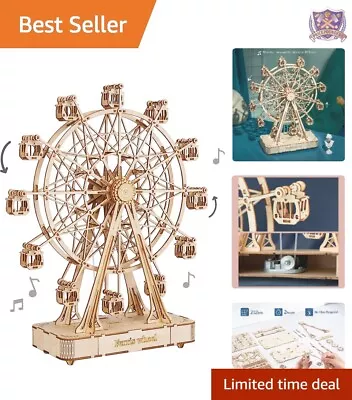 Wooden Puzzle Music Box - Creative Craft Kit - Great Gift - Ferris Wheel Design • $49.98