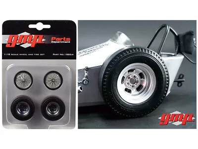 GMP 18854 Vintage Dragster Wheels And Tires Set Of 4 From  The Chizler V  1/18 • $18.99