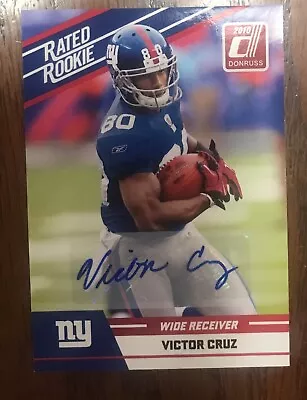 2010 Donruss Victor Cruz RC Auto Rookie Autographed Card • $79.99