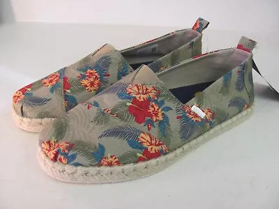 NEW Men's TOMS Slide On Classic Oxford Tan Tropical Print/Rope SIZE 8M • $29.99