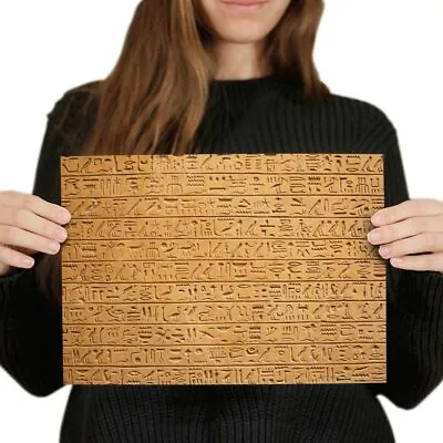 A4 - Egyptian Hieroglyphics Stone Wall Poster 29.7X21cm280gsm #16104 • £4.99