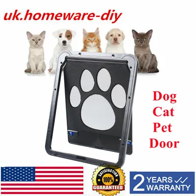 Pet Cat Dog Lockable Flap Door Magnetic Lock Door Gate Frame For Screen Window • $10.35