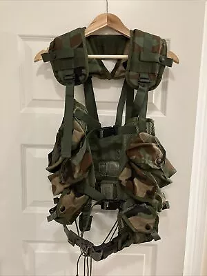 USGI Military ARMY WOODLAND CAMO Tactical Enhanced LBV Load Bearing Vest VGC • $39.90