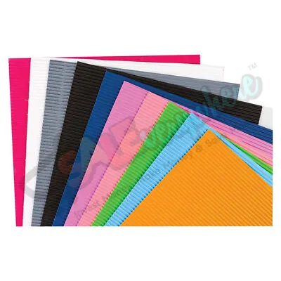 £4.29 • Buy A4 Corrugated Paper Assorted Colour Pack Of 10 Cards 160gsm Kids Art Craft