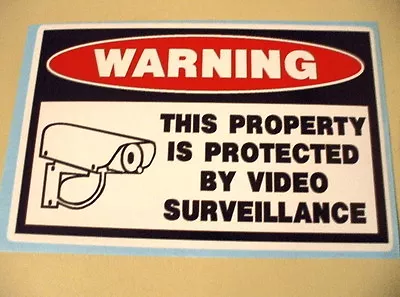 Warning Security Video Surveillance Camera Window Sticker Home Office Work 232 • $2.99