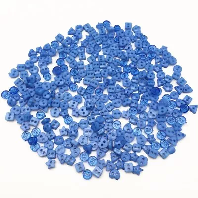 £6.73 • Buy Lot 50 Button Blue Mixed 6mm 2 Hole Scrapbooking DIY Deco Haberdashery Sewing