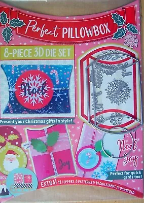 £2.50 • Buy Perfect Pillowbox - 8 Piece 3D Die Set - CHRISTMAS - NOEL - HOLLY - SNOWFLAKE (c