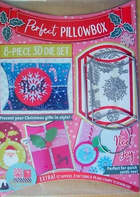 £2.50 • Buy Perfect Pillowbox - 8 Piece 3D Die Set - CHRISTMAS - NOEL - HOLLY - SNOWFLAKE (c