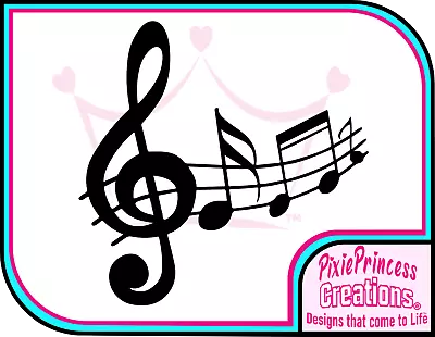 Music Note Love A Vinyl Sticker Wall Art Poster Room Home Decor Laptop Car Decal • £4.25