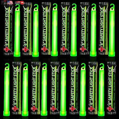 Green Glow Sticks Emergency Ultra Bright 10 Pcs Individual Packed With Lanyard  • $18.49