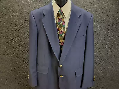 David Taylor Men's Blue 2 Button Blazer Sport Coat Jacket Size 44S • $17.05