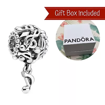 Authentic Pandora Openwork Music Notes Charm With Gift Box • $32.49