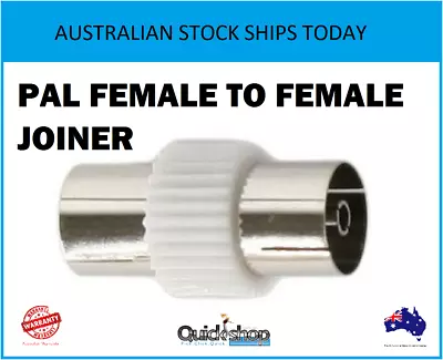 $2.69 • Buy PAL Female To PAL Female Socket Joiner Coax Coaxial Cable TV Antenna Connector