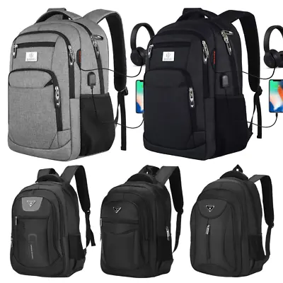 Women&Men Backpack Large-Anti Theft Laptop Rucksack-Waterproof Travel School Bag • £19.99